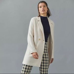 Sanctuary Knit Longline Blazer in cream